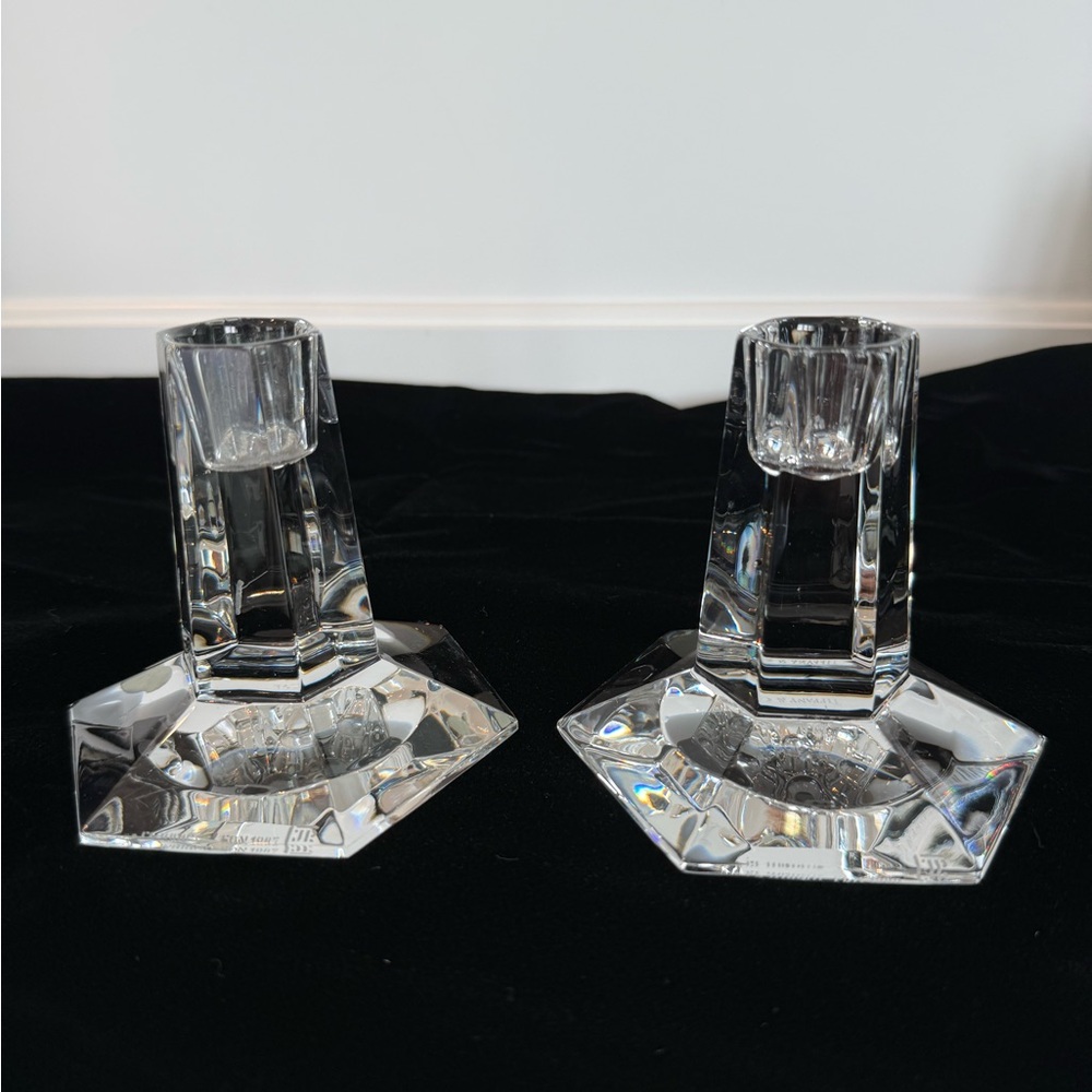 Tiffany & Co. Elegant Crystal Candle Holders